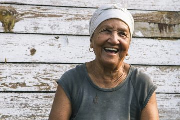 Happy Cuban lady portrait